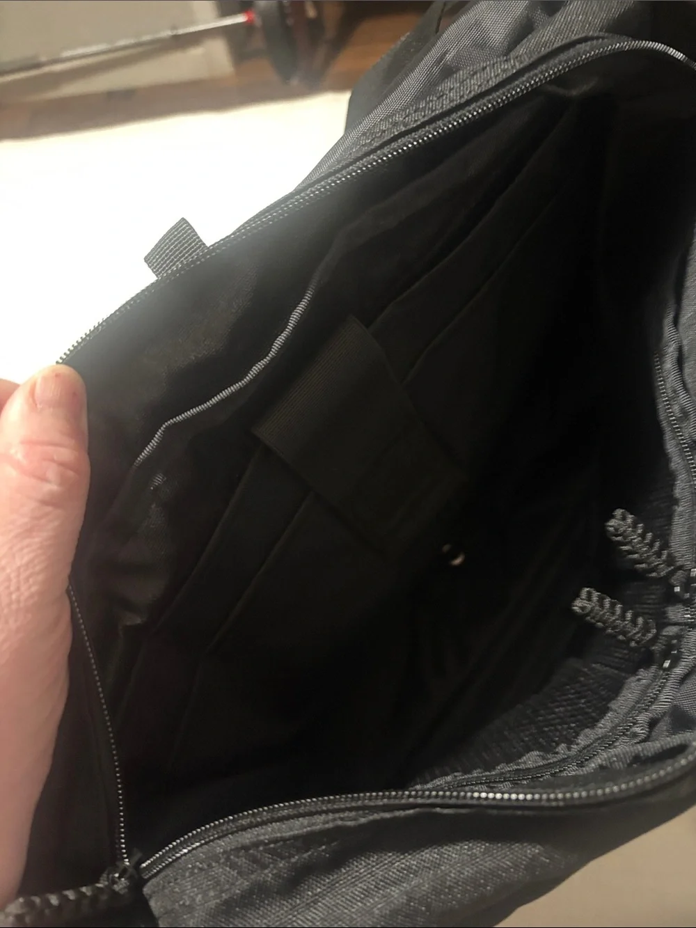 Men's Black Tactical Messenger Bag with Secure Buckle
